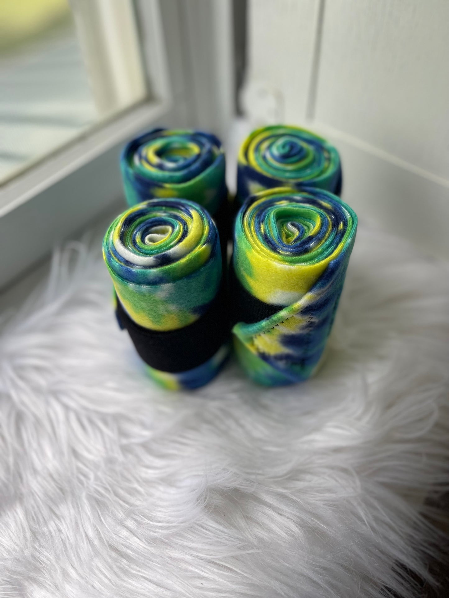 Blue Green and Yellow Tie Dye